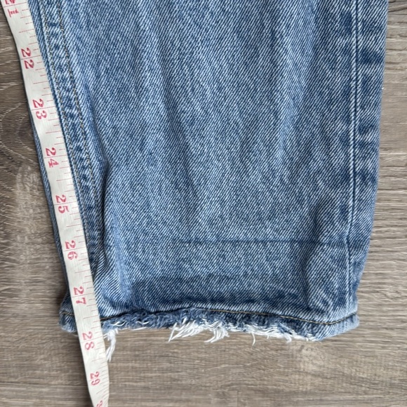 AGOLDE 90's Mid Rise Loose Fit Cotton Ripped Leg Jeans size 23 - Picture 9 of 12